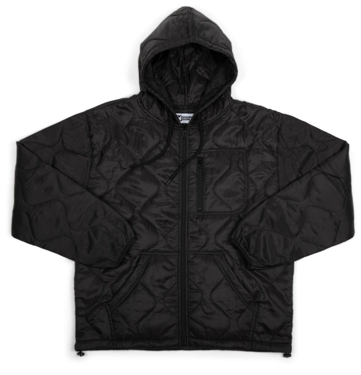 Woobie Jacket 2.0 in Black — packable tactical jacket with active insulation