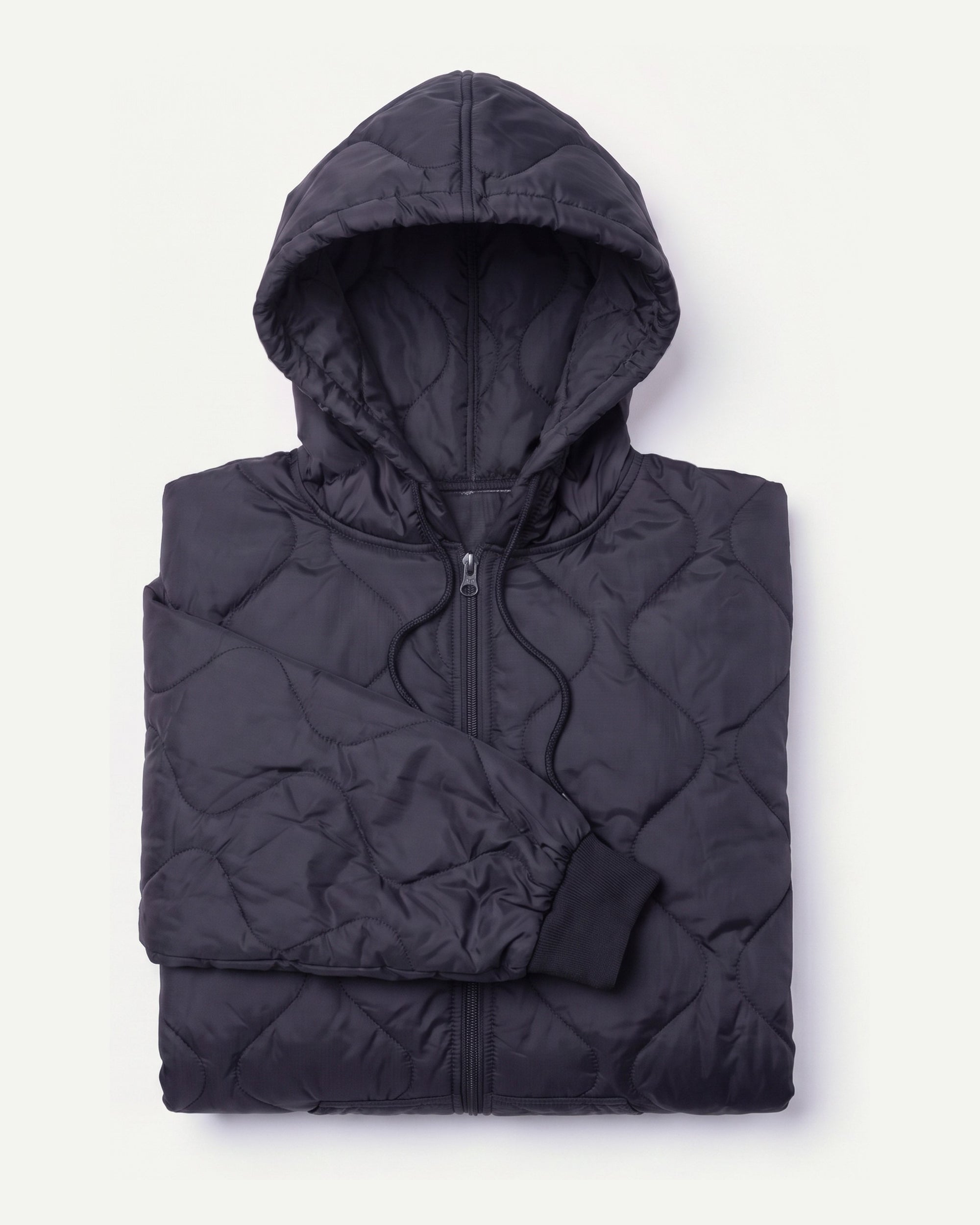 Black Woobie Jacket, folded