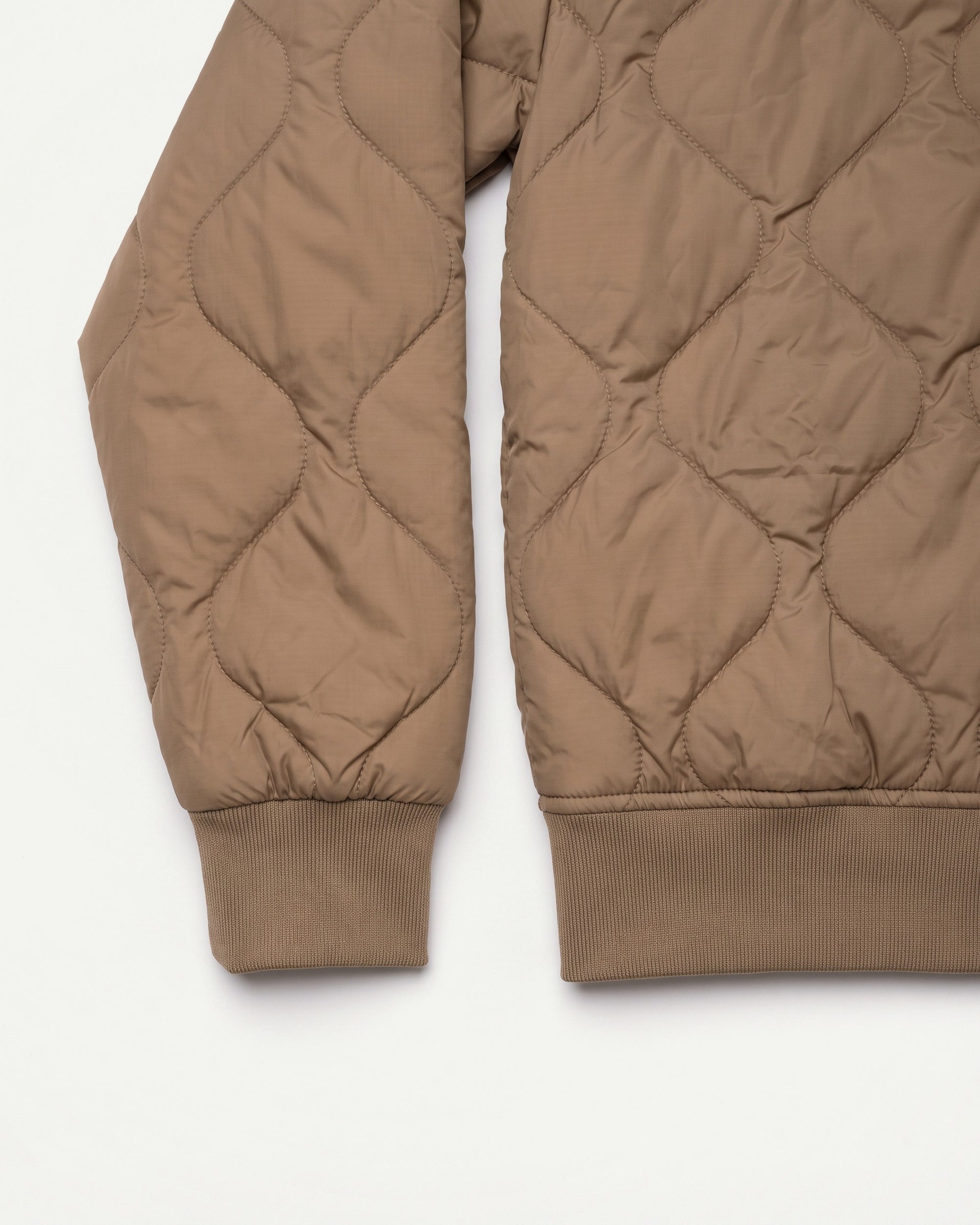 Coyote Tan Woobie Jacket, cuff and hem