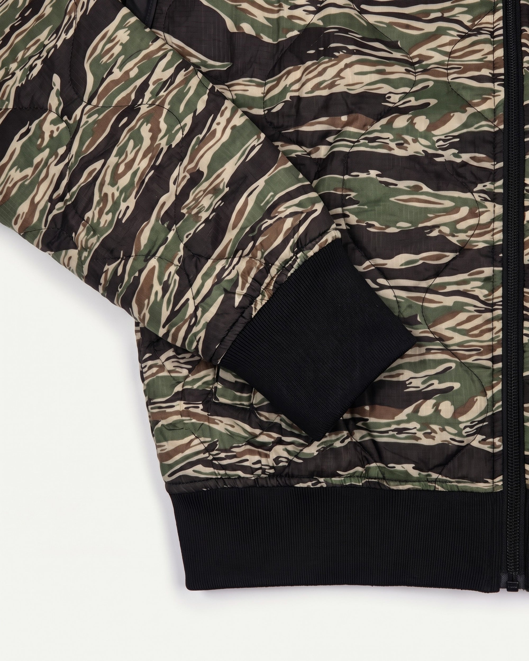 Tiger Stripe Woobie Jacket, cuff and hem