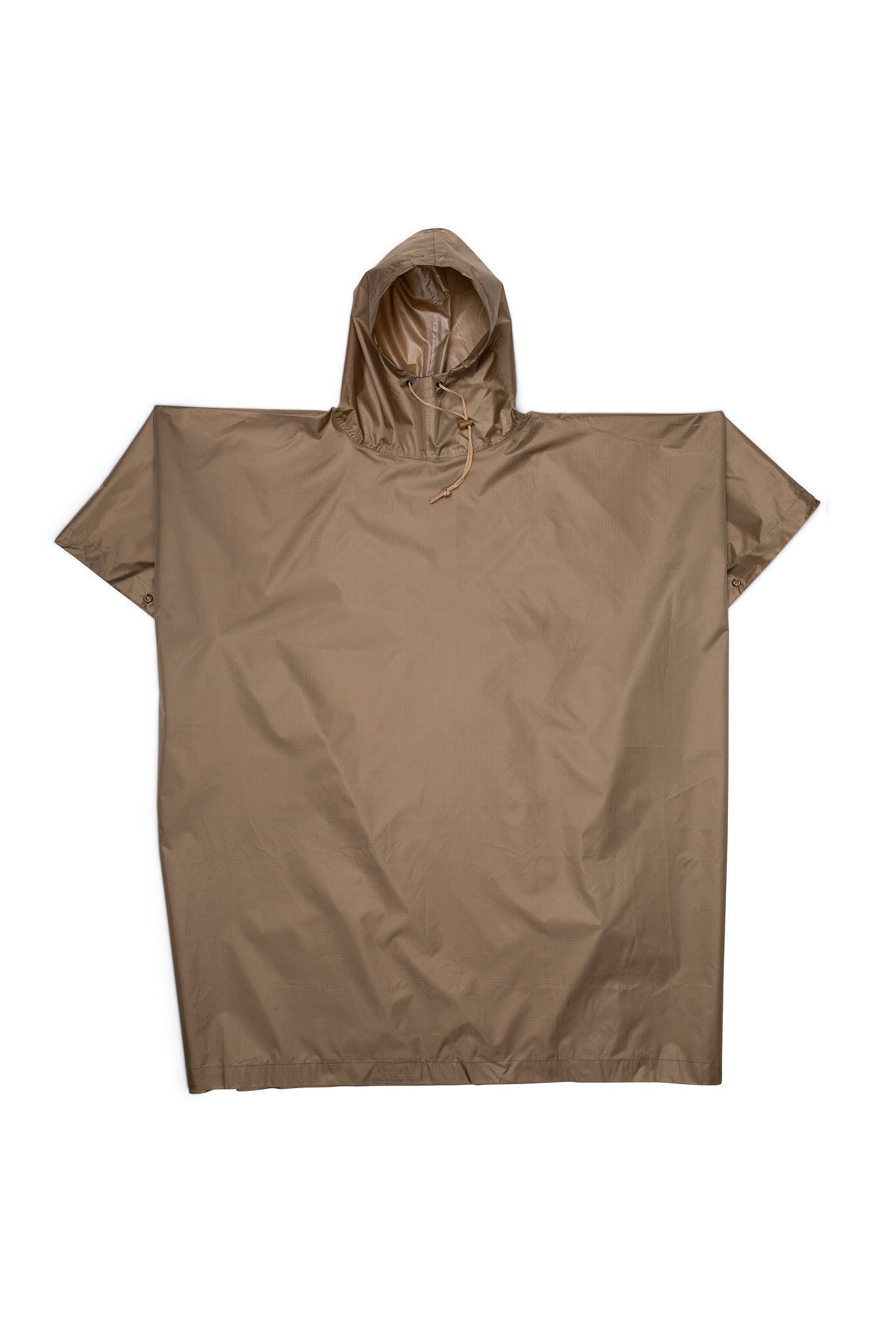 Woobie Poncho in Coyote Tan — 100% waterproof Rip Stop Nylon field poncho